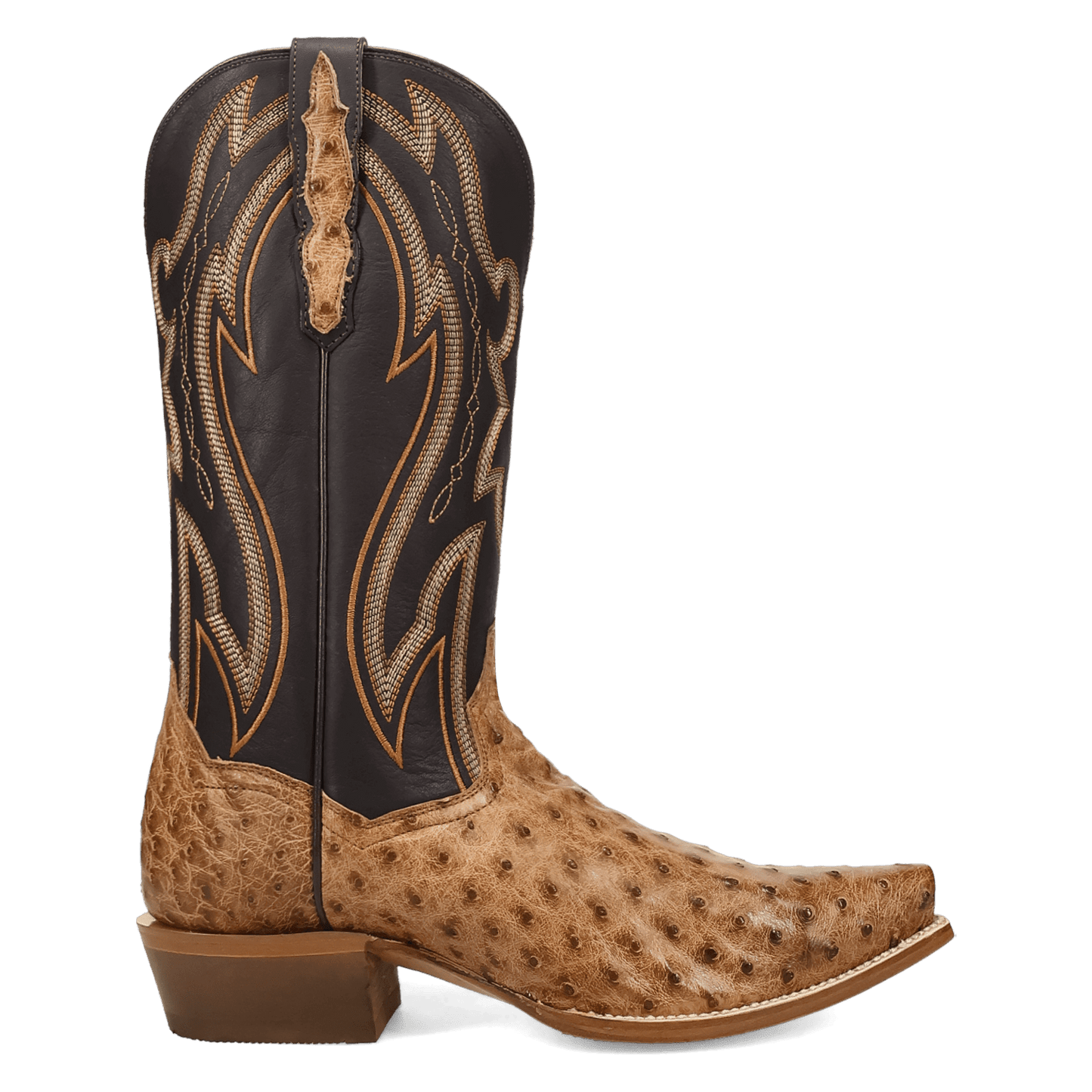 Men's Dan Post Grit Full Quill Ostrich Boot - Brown - DP7121
