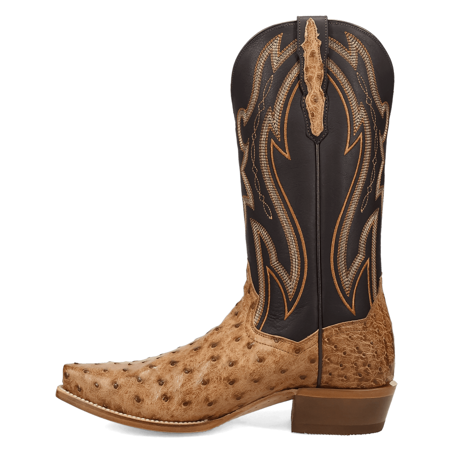 Men's Dan Post Grit Full Quill Ostrich Boot - Brown - DP7121