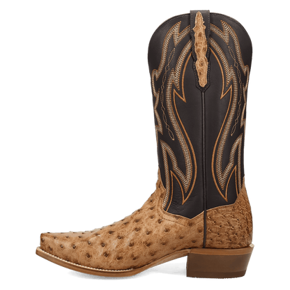 Men's Dan Post Grit Full Quill Ostrich Boot - Brown - DP7121