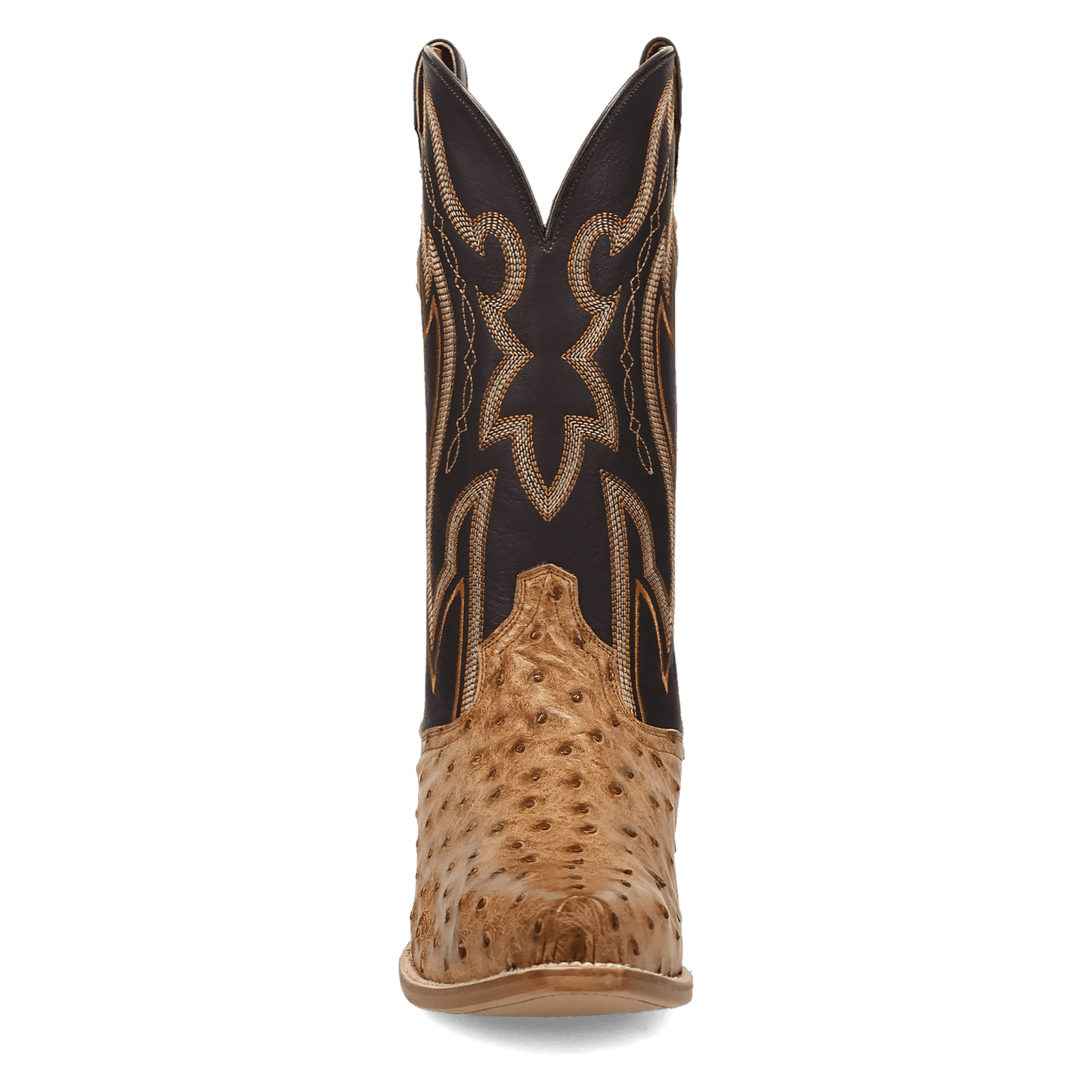 Men's Dan Post Grit Full Quill Ostrich Boot - Brown - DP7121