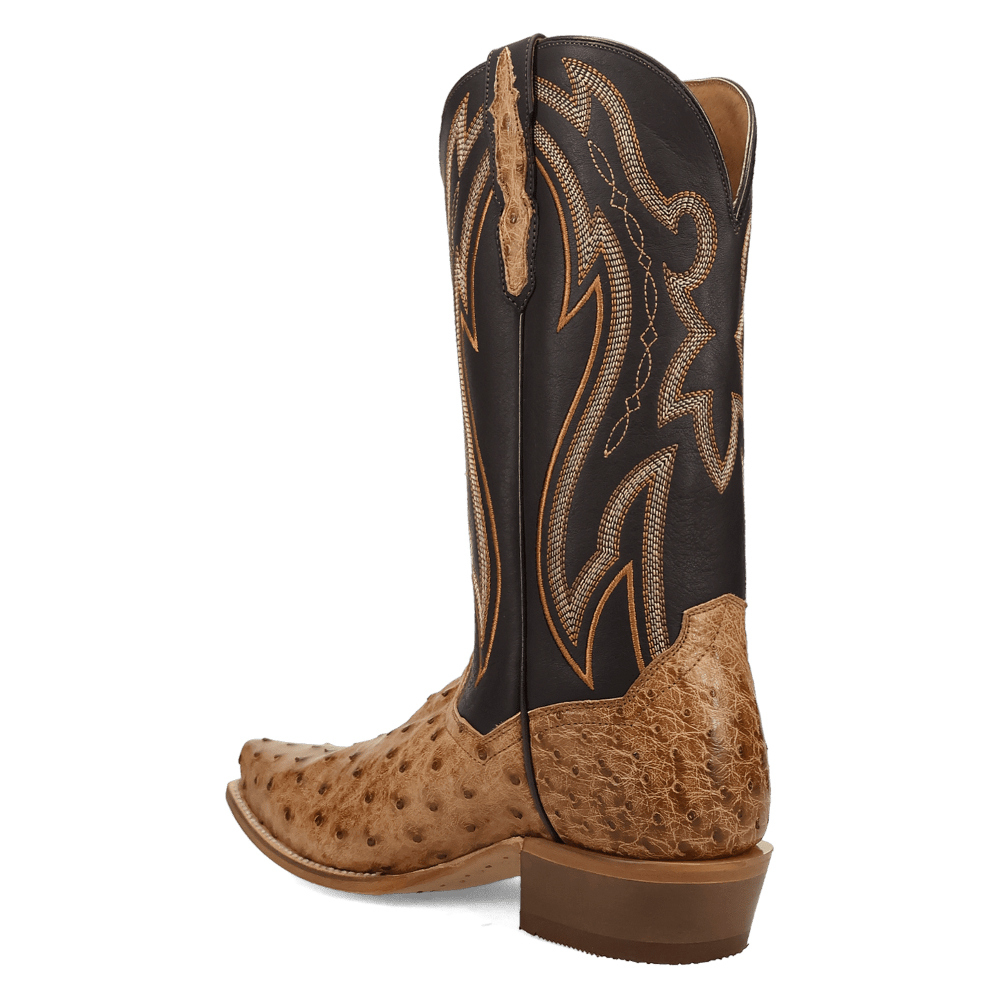 Men's Dan Post Grit Full Quill Ostrich Boot - Brown - DP7121