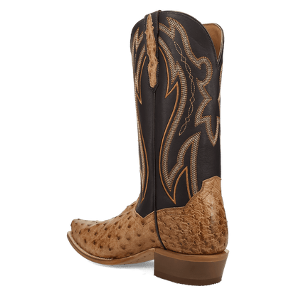 Men's Dan Post Grit Full Quill Ostrich Boot - Brown - DP7121