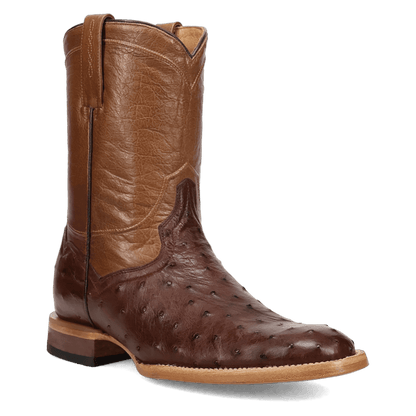 Men's Dan Post Ardor Full Quill Ostrich Boot - Brown - DP7133