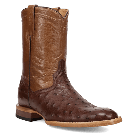 Men's Dan Post Ardor Full Quill Ostrich Boot - Brown - DP7133