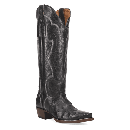 Women's Dan Post Maravilla Full Ostrich Boot - Black - DP7143