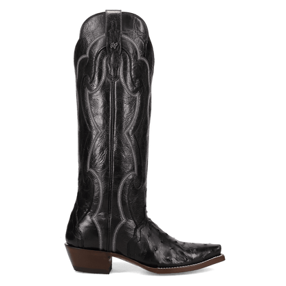 Women's Dan Post Maravilla Full Ostrich Boot - Black - DP7143