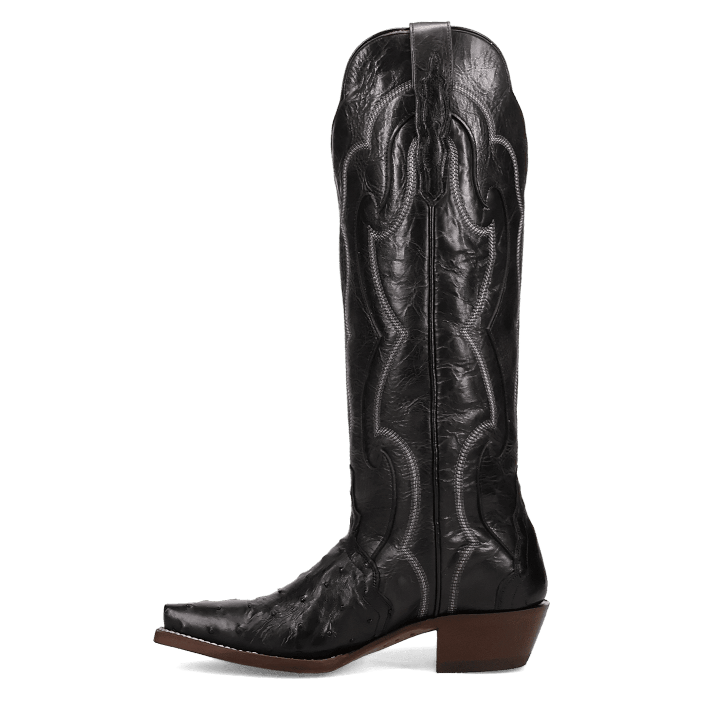 Women's Dan Post Maravilla Full Ostrich Boot - Black - DP7143