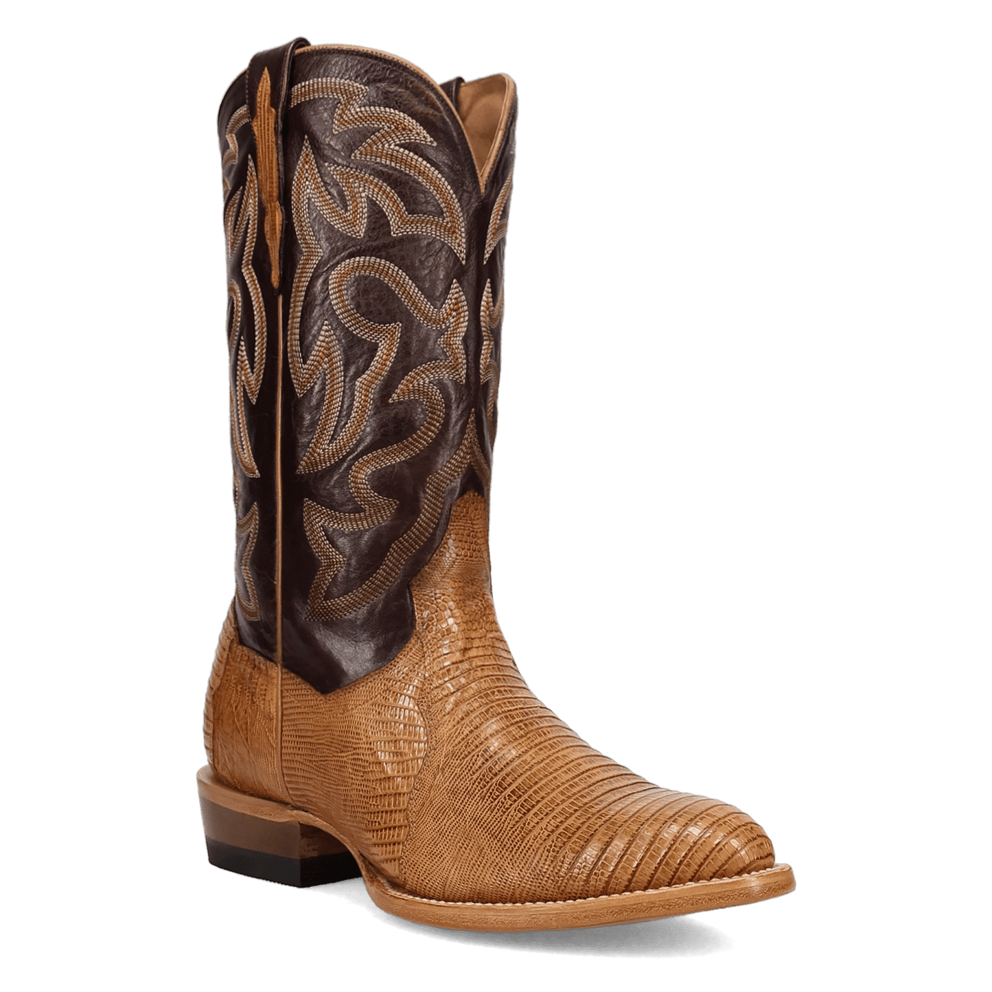 Men's Dan Post Spurline Teju Lizard Boot - Honey - DP7145
