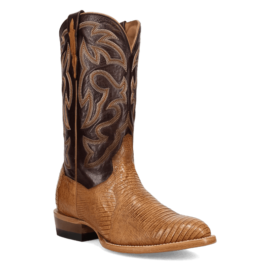 Men's Dan Post Spurline Teju Lizard Boot - Honey - DP7145