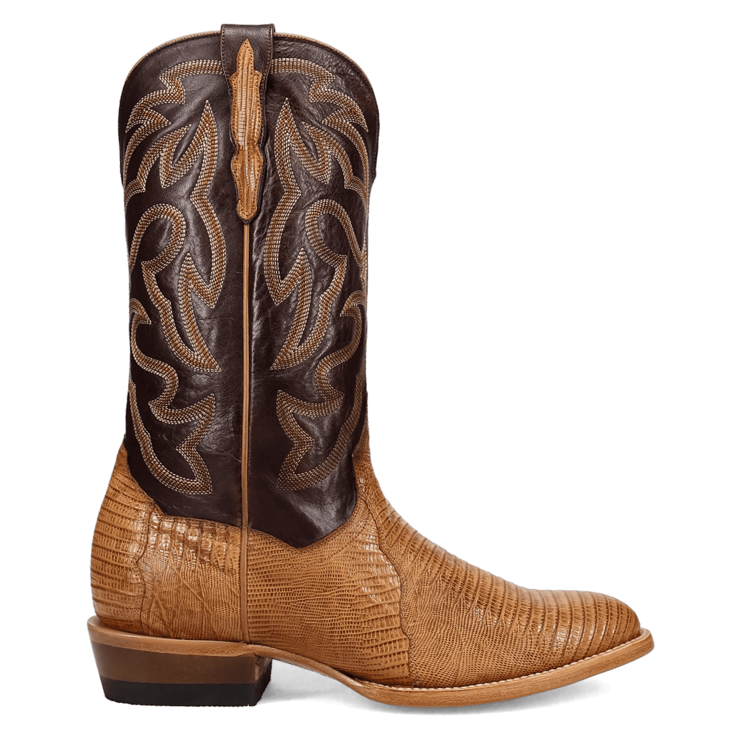 Men's Dan Post Spurline Teju Lizard Boot - Honey - DP7145