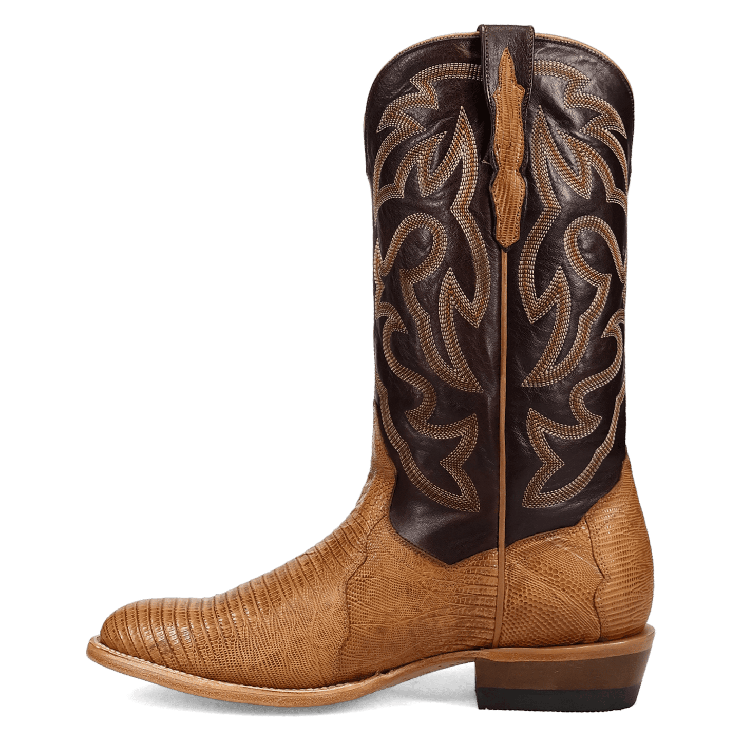 Men's Dan Post Spurline Teju Lizard Boot - Honey - DP7145
