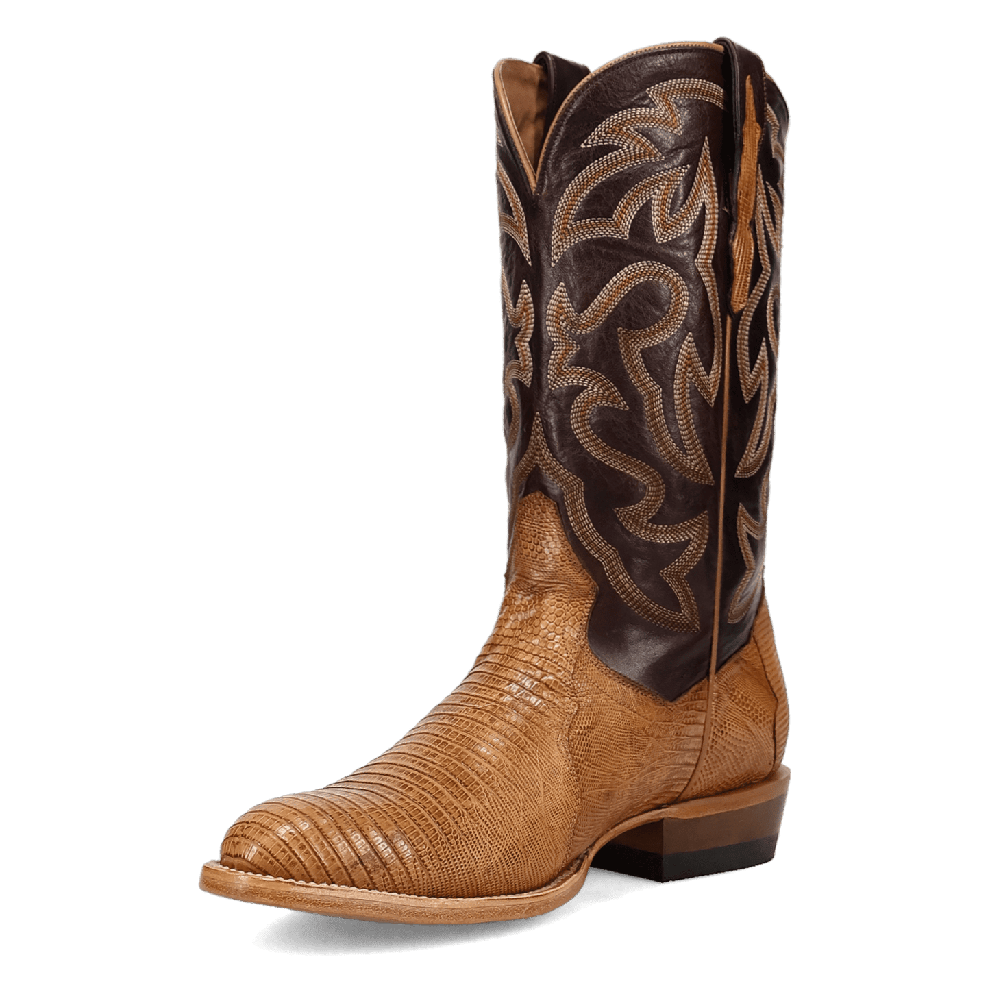 Men's Dan Post Spurline Teju Lizard Boot - Honey - DP7145