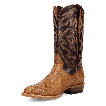 Men's Dan Post Spurline Teju Lizard Boot - Honey - DP7145