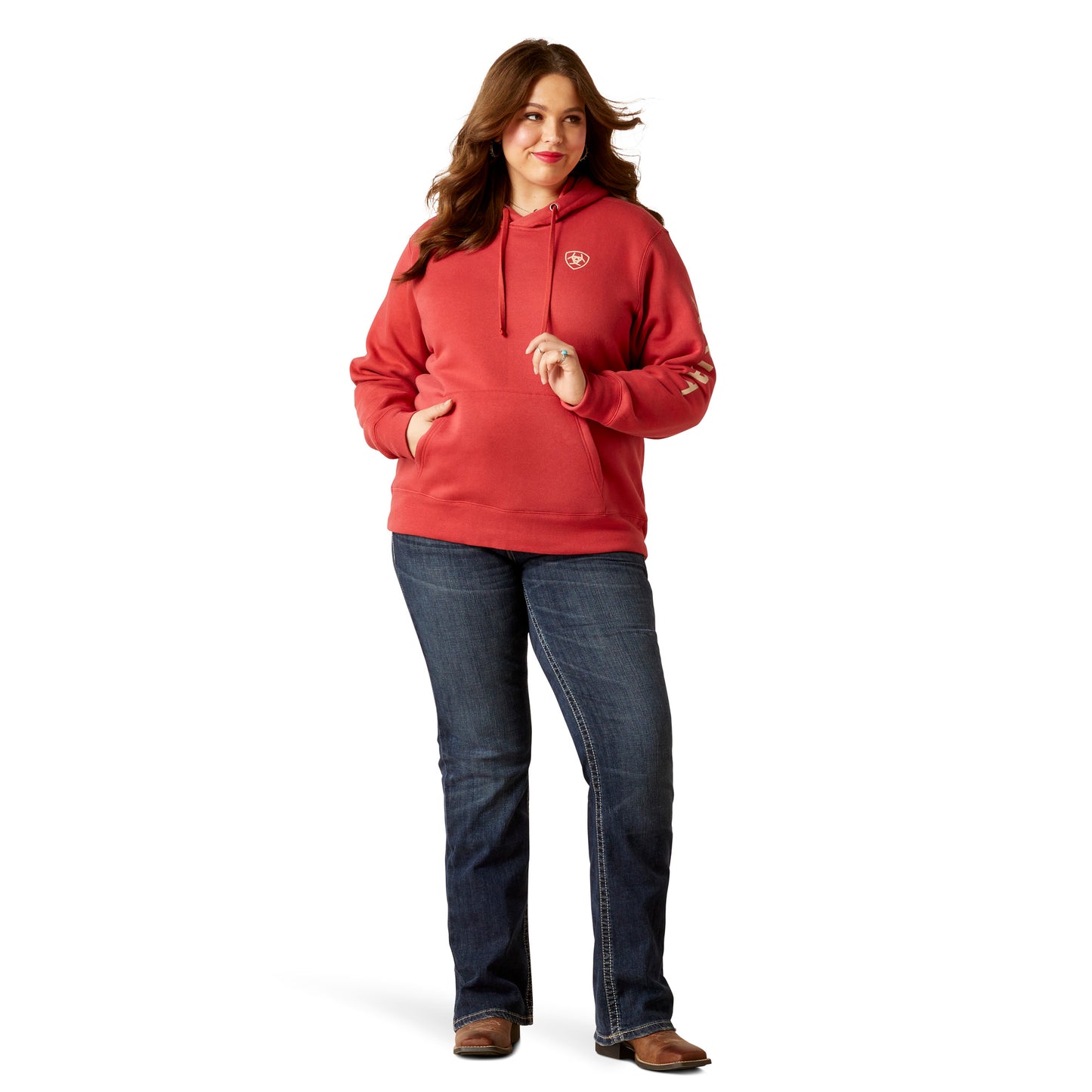 Ariat Logo Hoodie Red