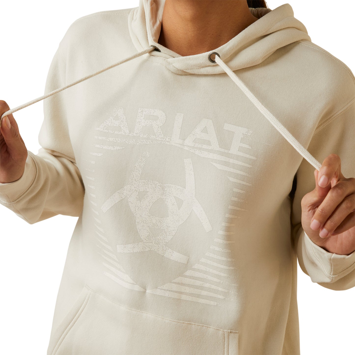 REAL Fading Lines Hoodie Cream