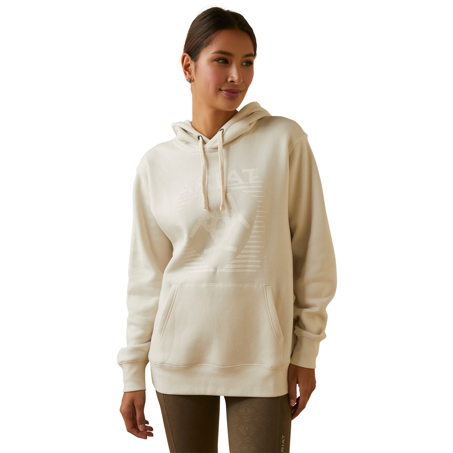 REAL Fading Lines Hoodie Cream