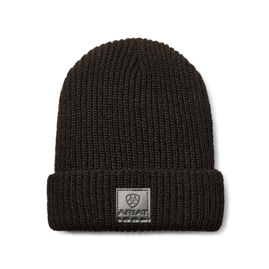 Rib Knit Insulated Cap Black