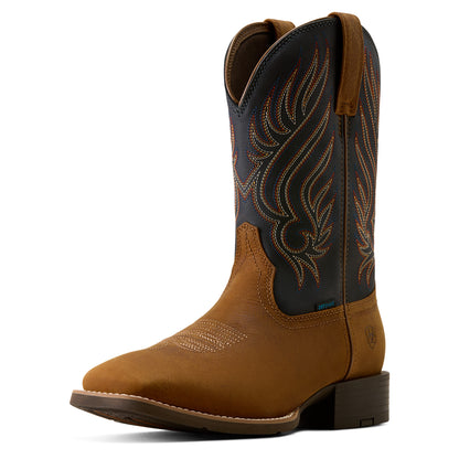 Ariat Men's Sport Riggs Waterproof Wide Square Toe Cowboy Boot - Brown -