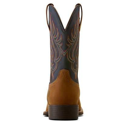 Ariat Men's Sport Riggs Waterproof Wide Square Toe Cowboy Boot - Brown -