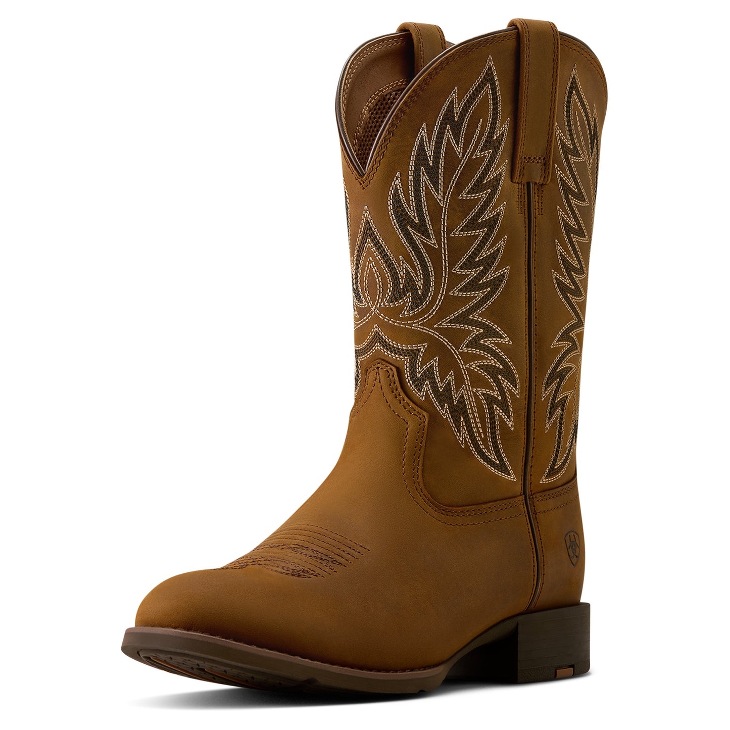 Ariat Men's Sport Stockman U Toe Cowboy Boot - Brown - 10080534