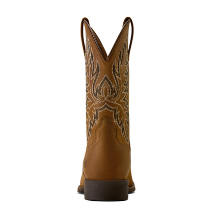Ariat Men's Sport Stockman U Toe Cowboy Boot - Brown - 10080534