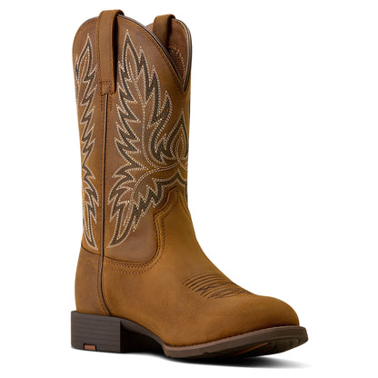 Ariat Men's Sport Stockman U Toe Cowboy Boot - Brown - 10080534
