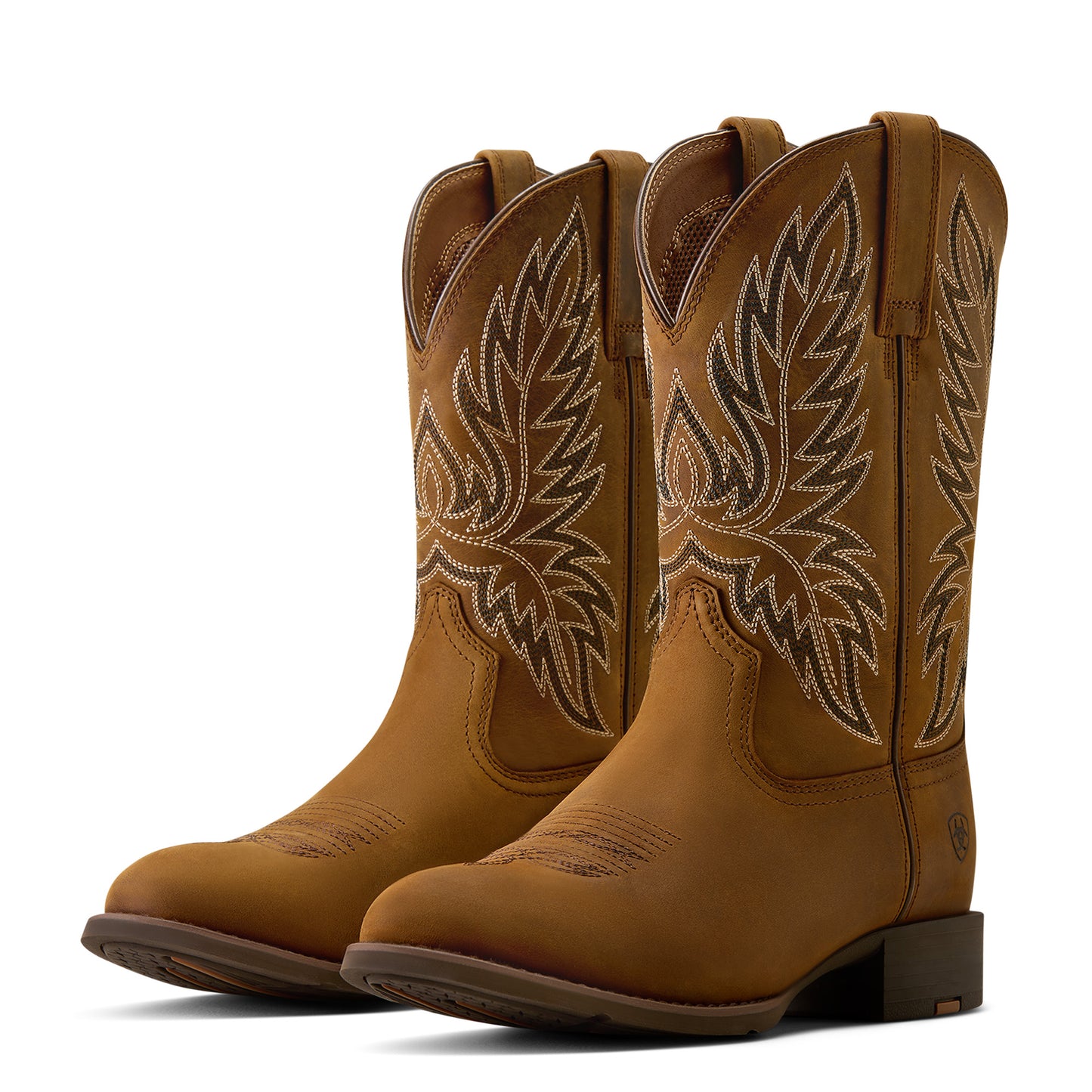 Ariat Men's Sport Stockman U Toe Cowboy Boot - Brown - 10080534