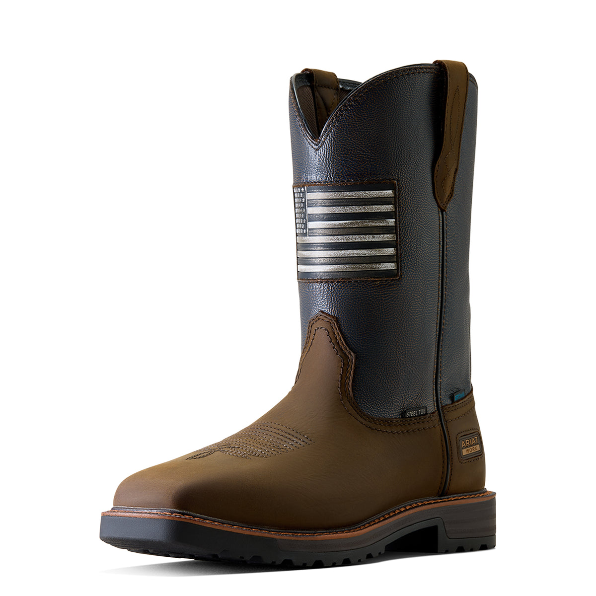 Ariat Men's Activator Patriot Waterproof Wide Square Steel Toe Work Boot - 10080349