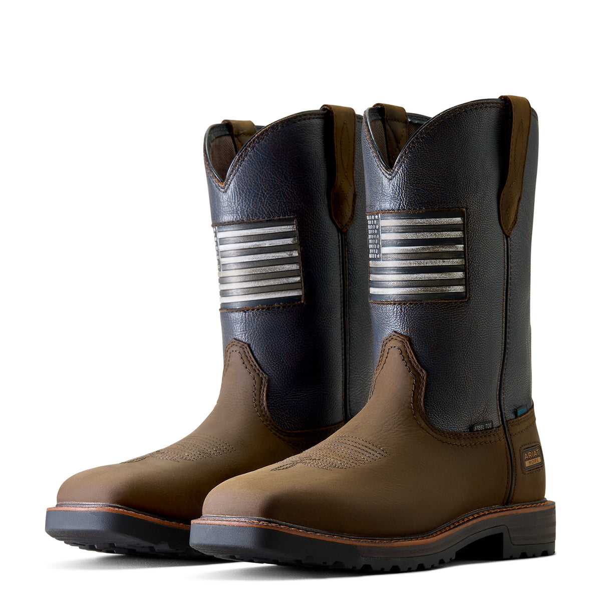 Ariat Men's Activator Patriot Waterproof Wide Square Steel Toe Work Boot - 10080349