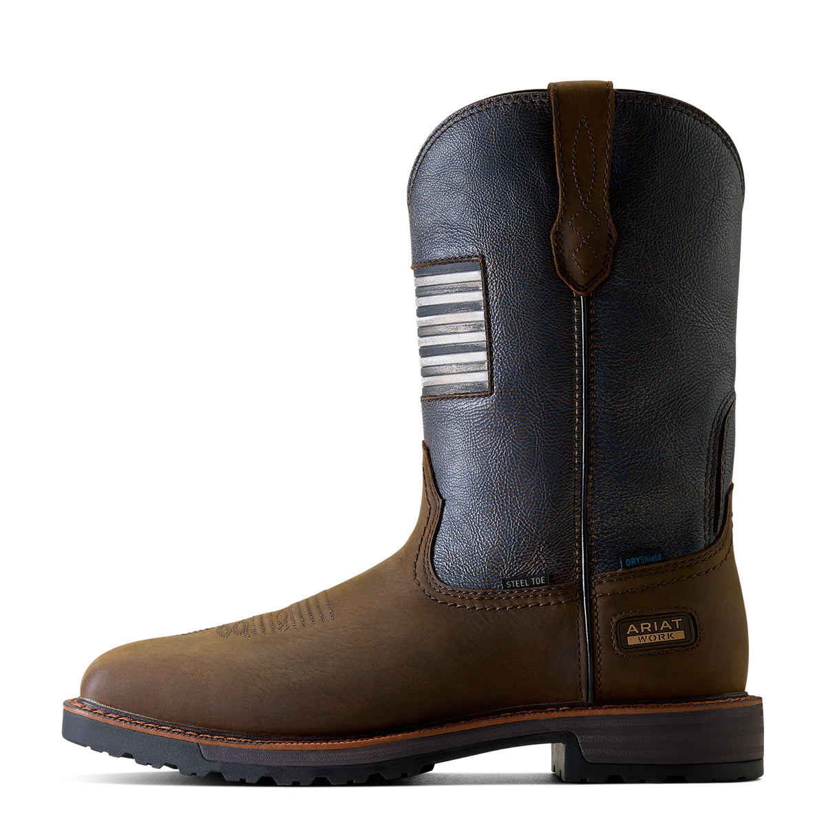 Ariat Men's Activator Patriot Waterproof Wide Square Steel Toe Work Boot - 10080349
