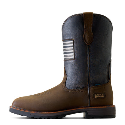 Ariat Men's Activator Patriot Waterproof Wide Square Steel Toe Work Boot - 10080349