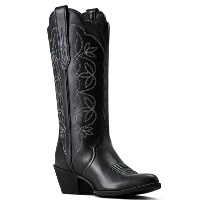Ariat Women's Heritage Blossom J Toe Western Boot - Black - 10080317
