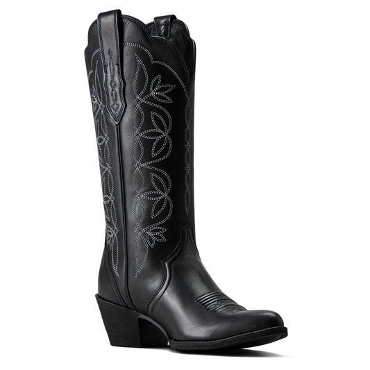 Ariat Women's Heritage Blossom J Toe Western Boot - Black - 10080317