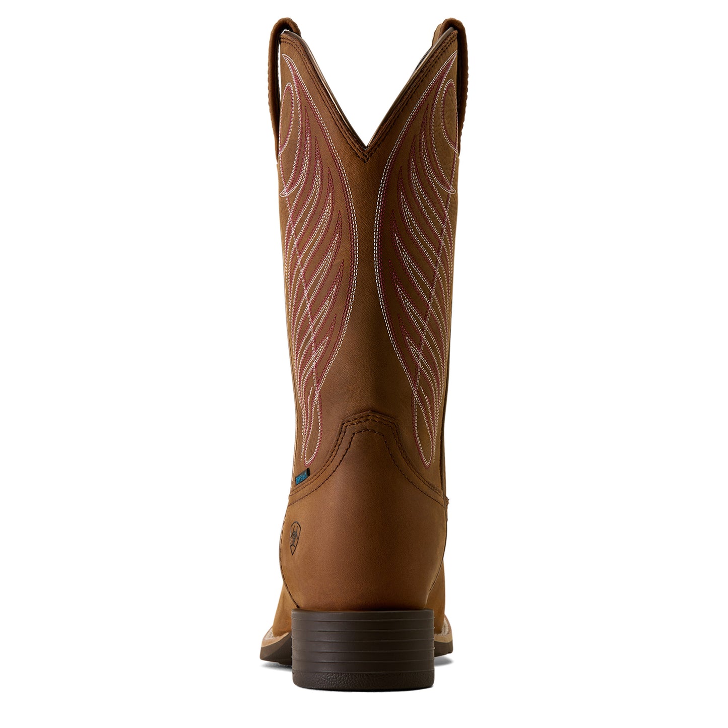 Ariat Women's Round Up Waterproof Wide Square Toe Western Boot - Brown - 10080420