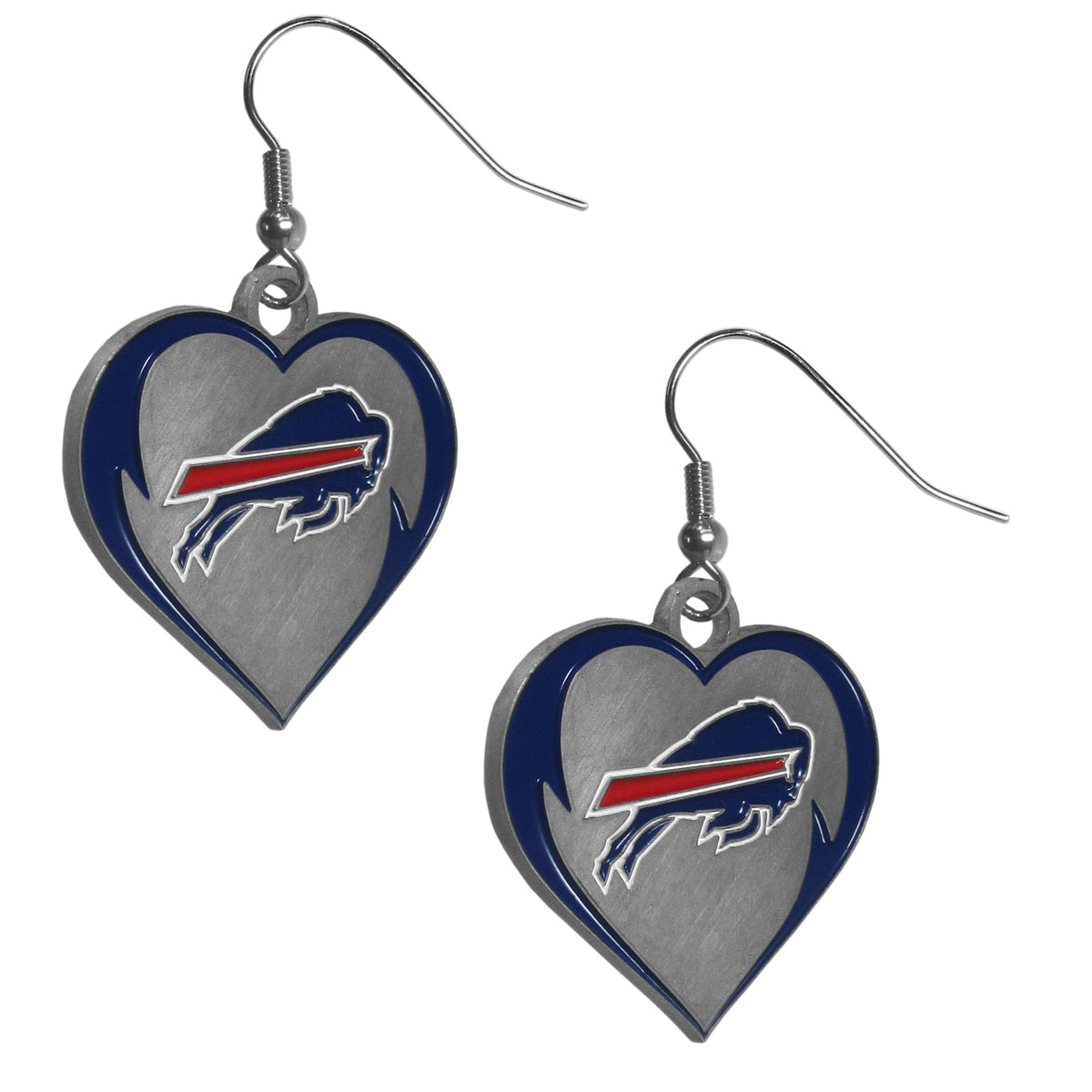 Buffalo Bills Heart Dangle Earrings - FERH015