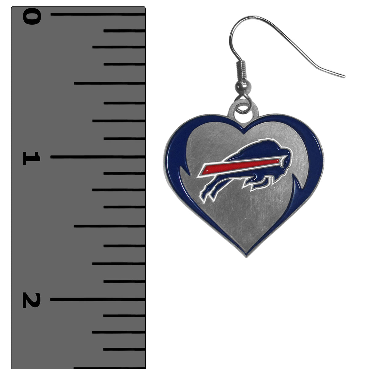 Buffalo Bills Heart Dangle Earrings - FERH015