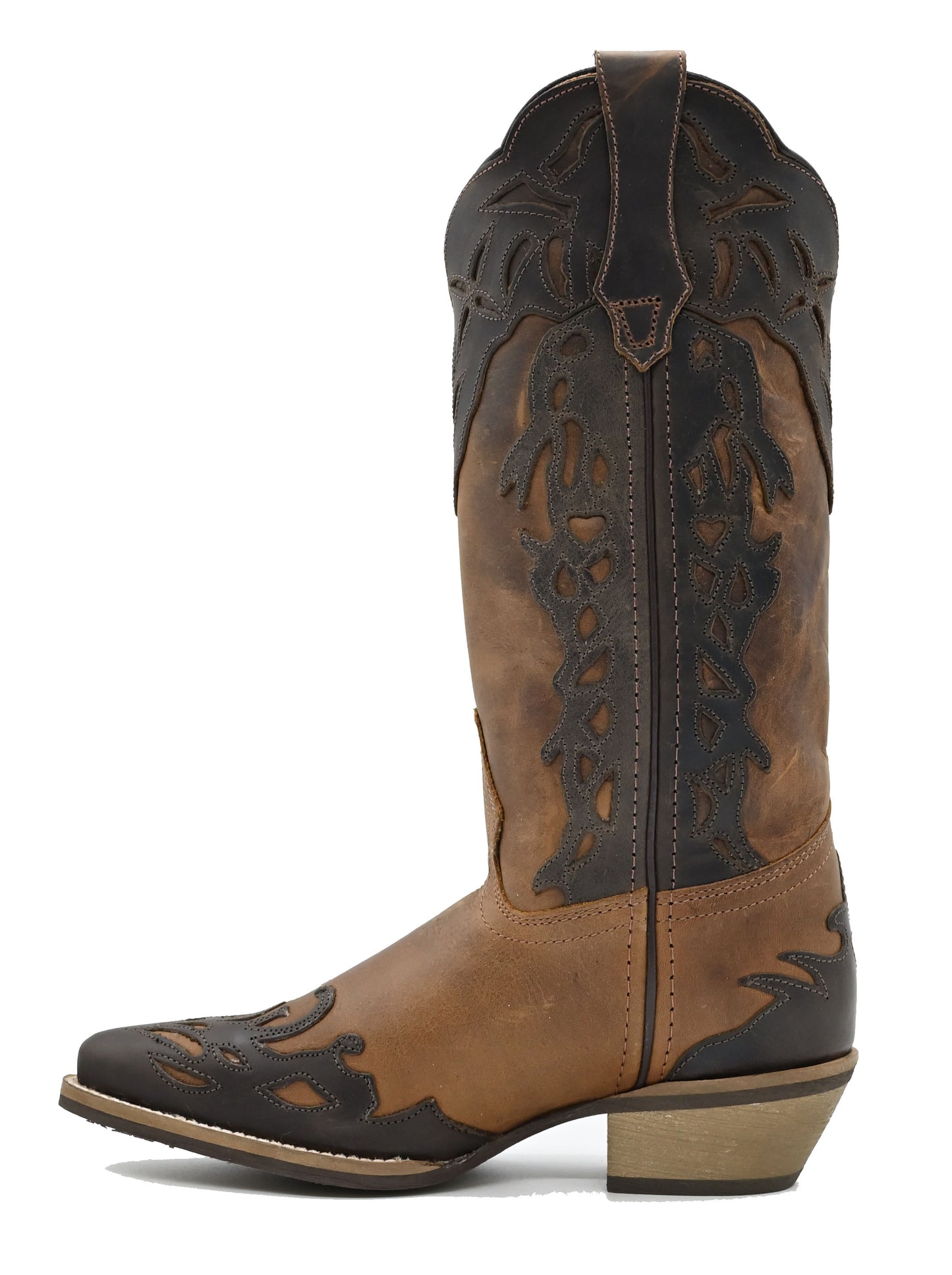 Distressed Wingtip Two-Tone Brown - 5026