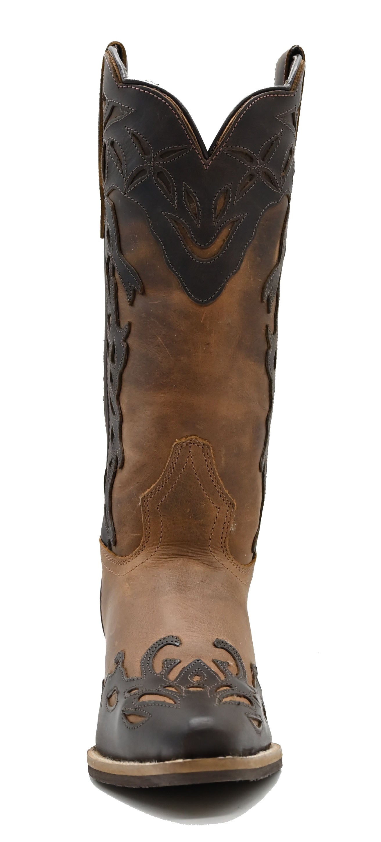 Distressed Wingtip Two-Tone Brown - 5026