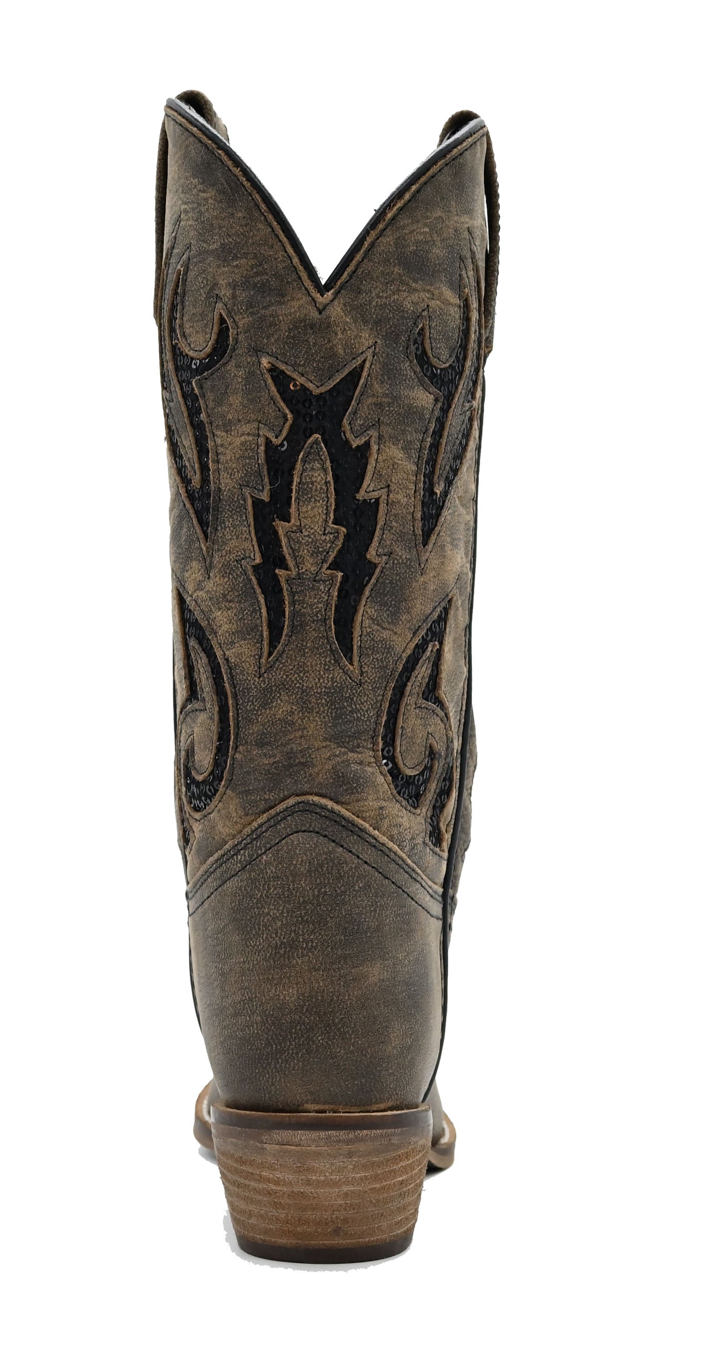 Distressed Sequin Inlay Brown - 5131