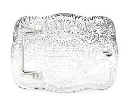 Crumrine Rectangle Buckle Longhorn Skull Black Gold - C10015