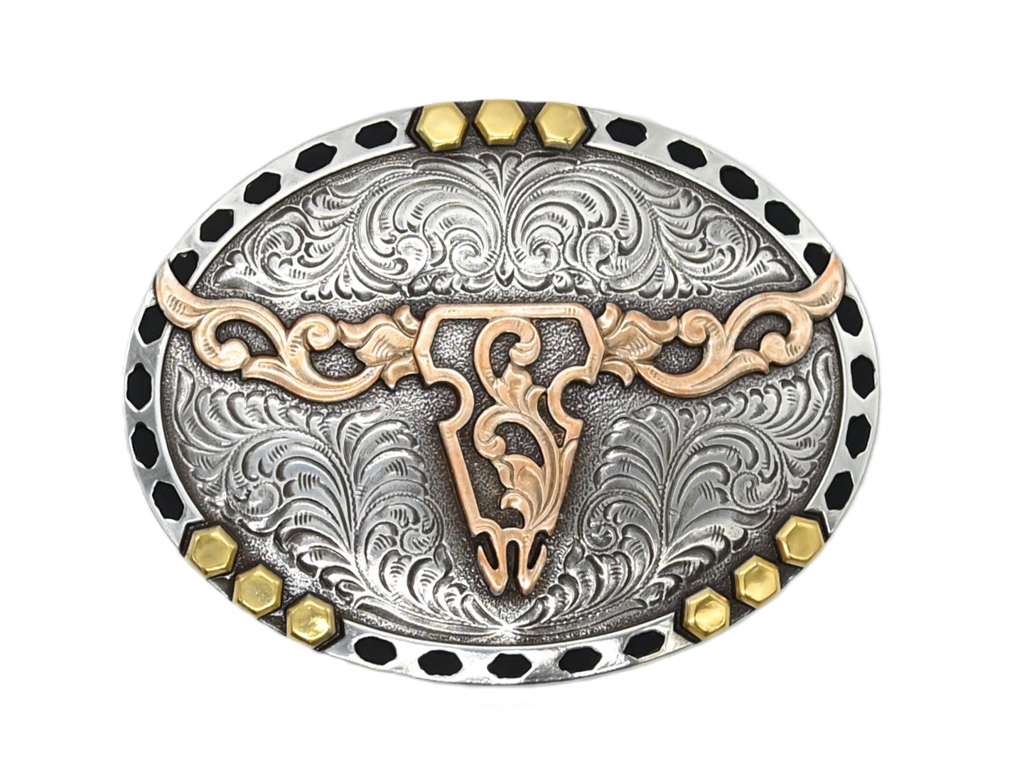 Nocona Oval LongHorn Buckle Multi Color - 37949