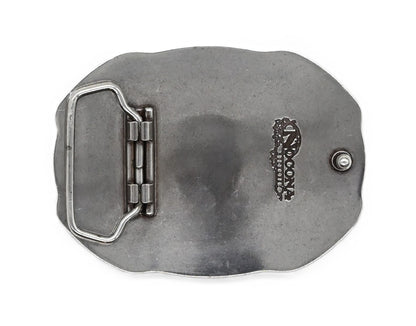 Nocona Mens Rectangle Arrow Skull Feather Buckle