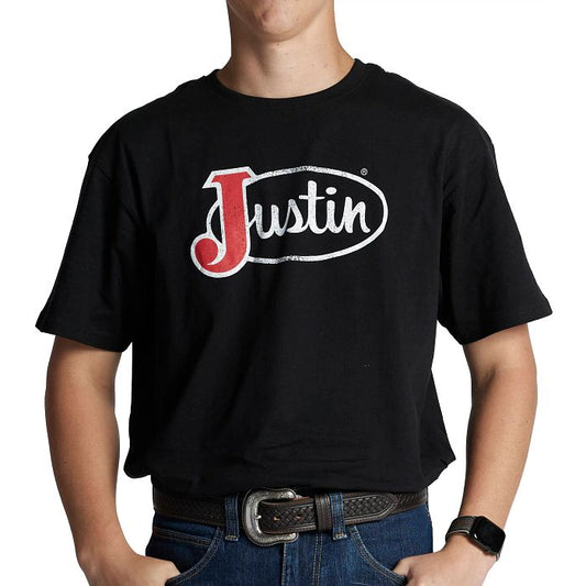 Justin Men's Logo Tee Black