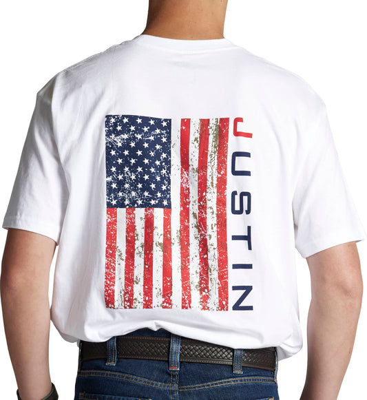 Men's Workwear Patriotic Pocket Tee White