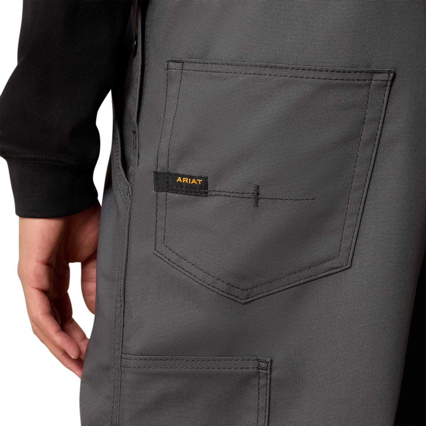 Rebar Duracanvas Unlined Bib Rebar Gray - 10034653