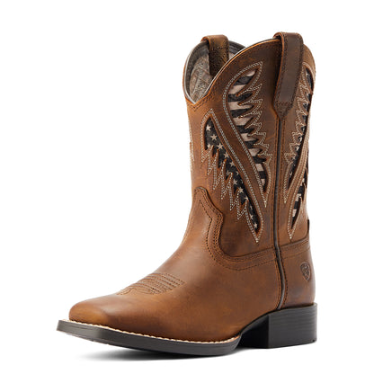 Ariat Kid's Quickdraw VentTEK Western Boot - Brown - 10044485