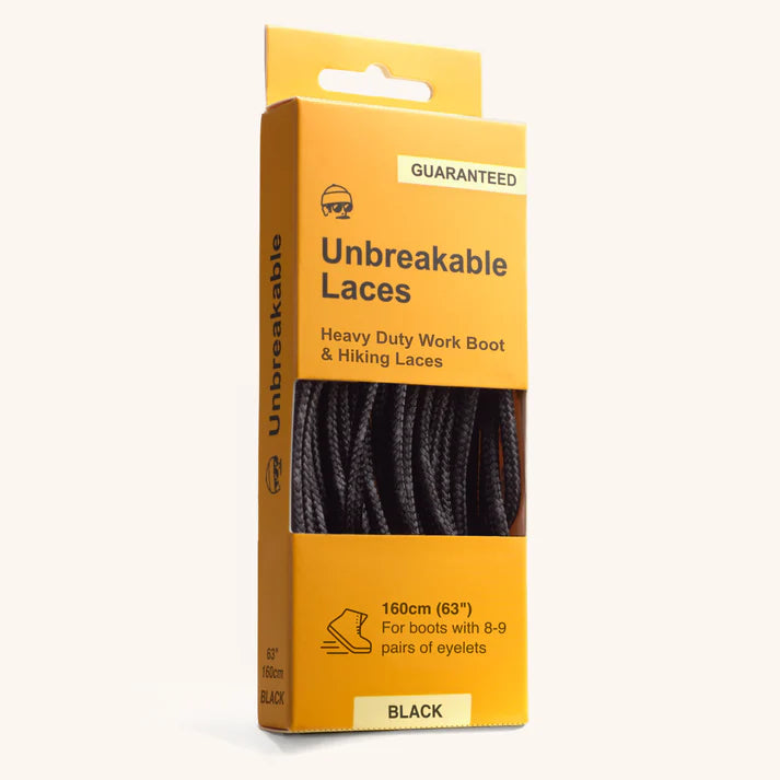Adventure Andy Unbreakable Boot Laces 63" - Black