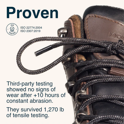 Adventure Andy Unbreakable Boot Laces 63" - Black