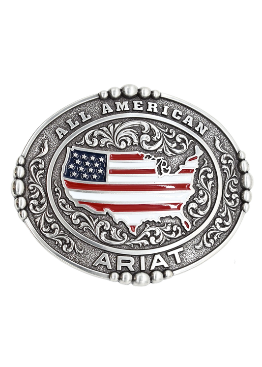 Oval All American Antique Silver