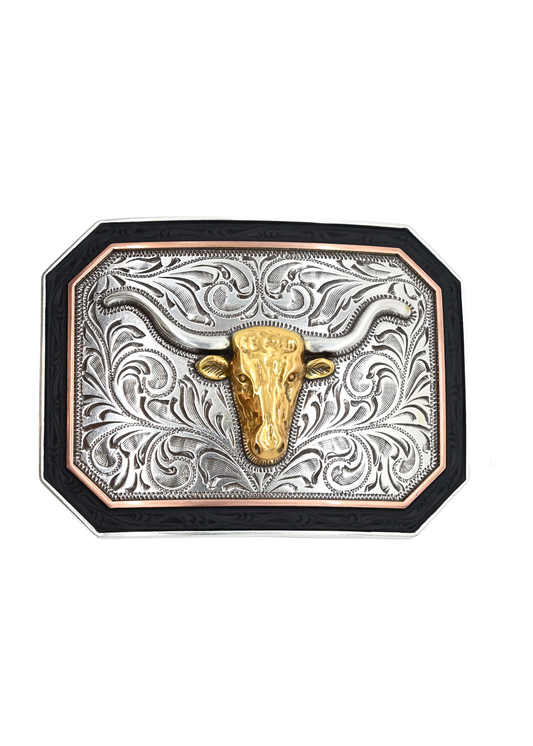 Steer Head Black Gold Edge